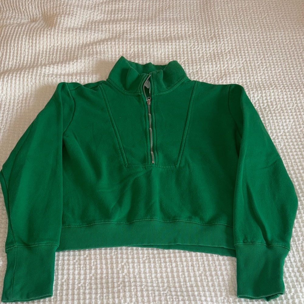 H&M Green Half-Zip Sweatshirt